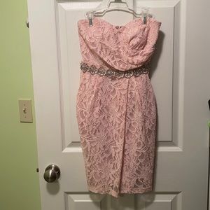 Pink Strapless Dress